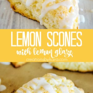 lemon scones recipe collage