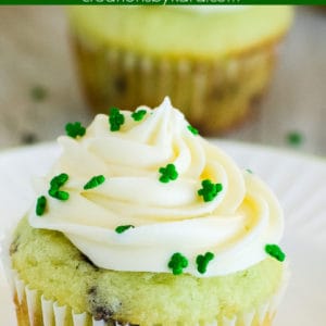 st patrick's day pistachio cookies topped with cream cheese frosting and sprinkles