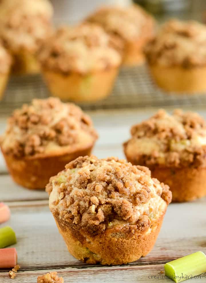 rhubarb muffins with cinnamon crumb topping