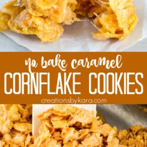 caramel no bake cornflake cookies
