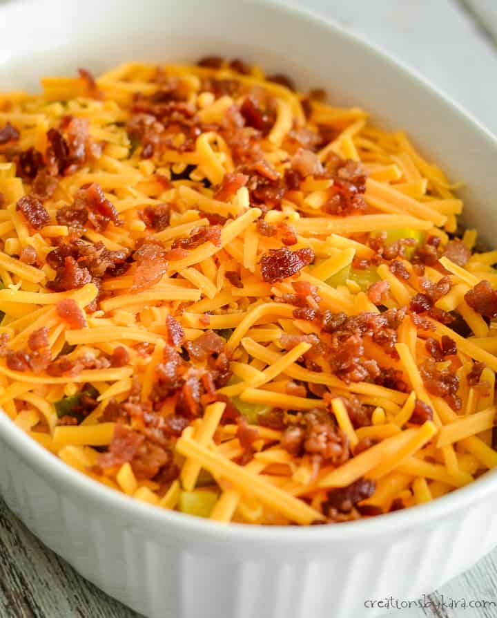 unbaked bacon cheeseburger casserole