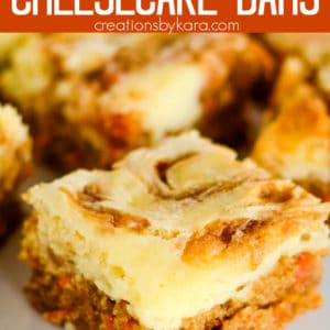 carrot cake cheesecake bars recipe collage