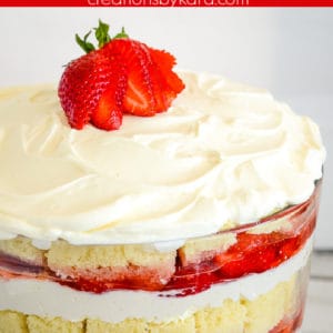 strawberry cheesecake trifle recipe collage