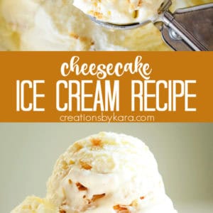 homemade cheesecake ice cream recipe collage