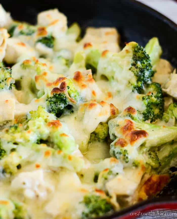 keto chicken and broccoli skillet