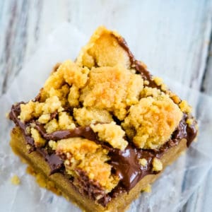 close up of peanut butter and nutella bars
