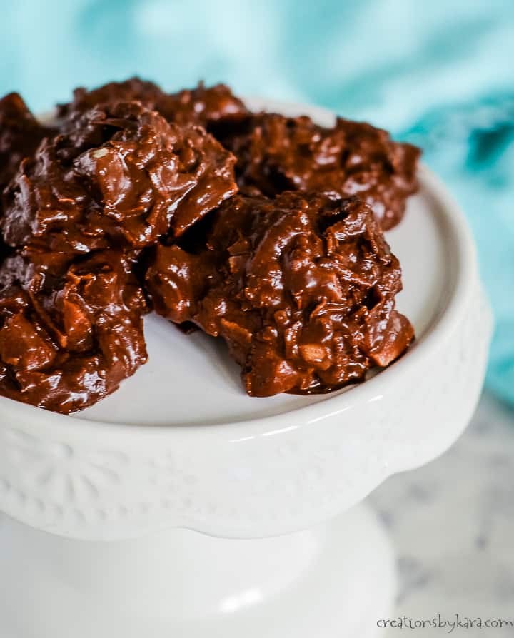 plate of keto chocolate candy with coconut