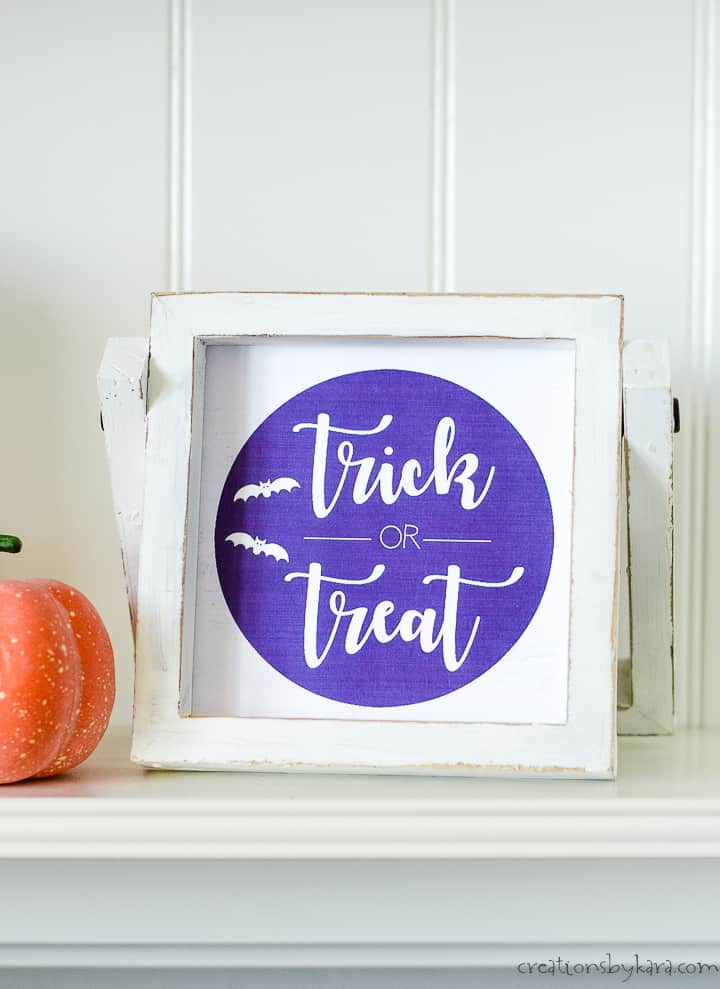 trick or treat halloween sign