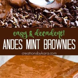 andes mint brownies recipe collage