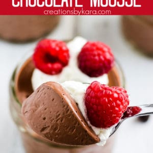 easy blender chocolate mousse recipe collage