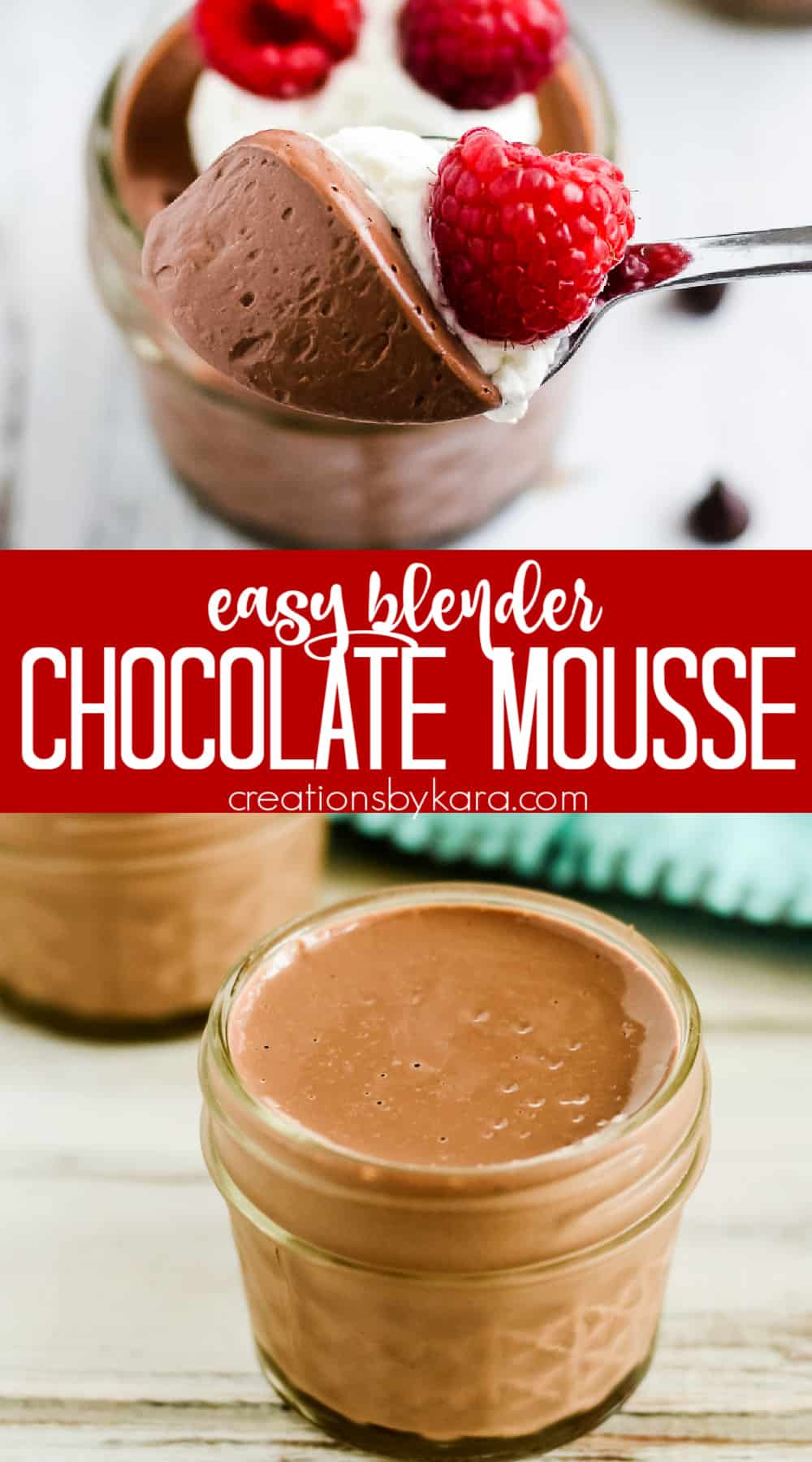 Easy Decadent Blender Chocolate Mousse - Creations by Kara
