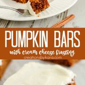 pumpkin bars recipe collage
