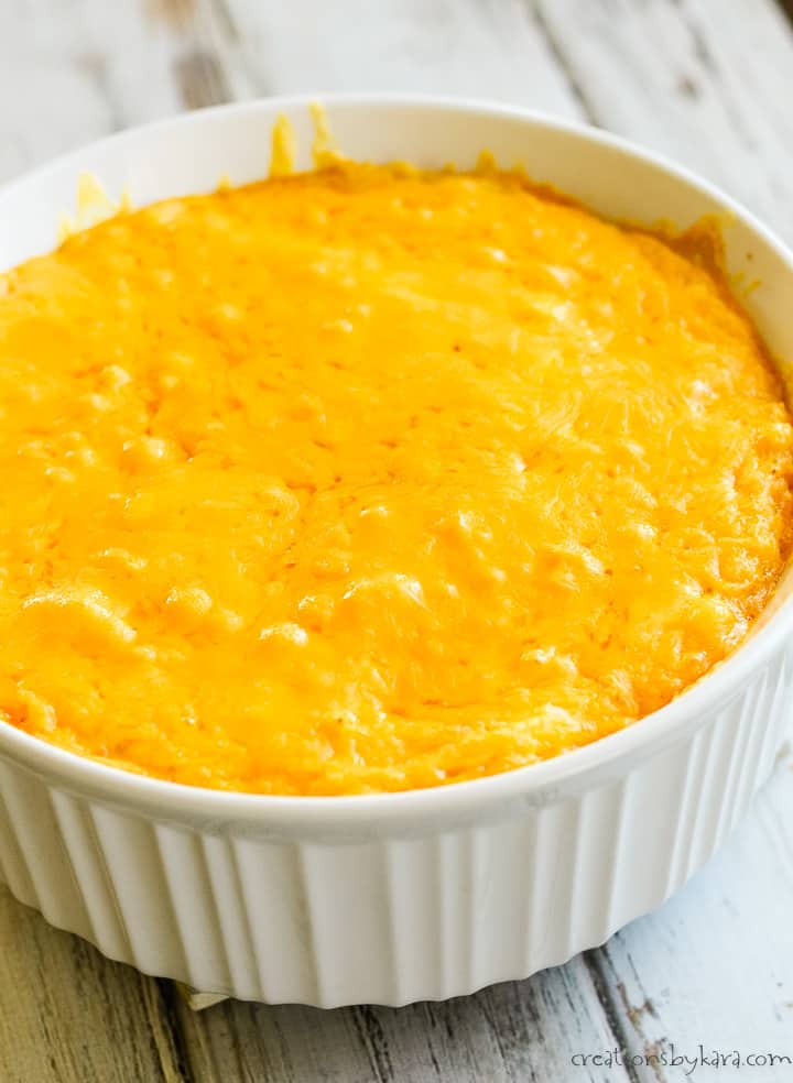 melted cheese on top of casserole