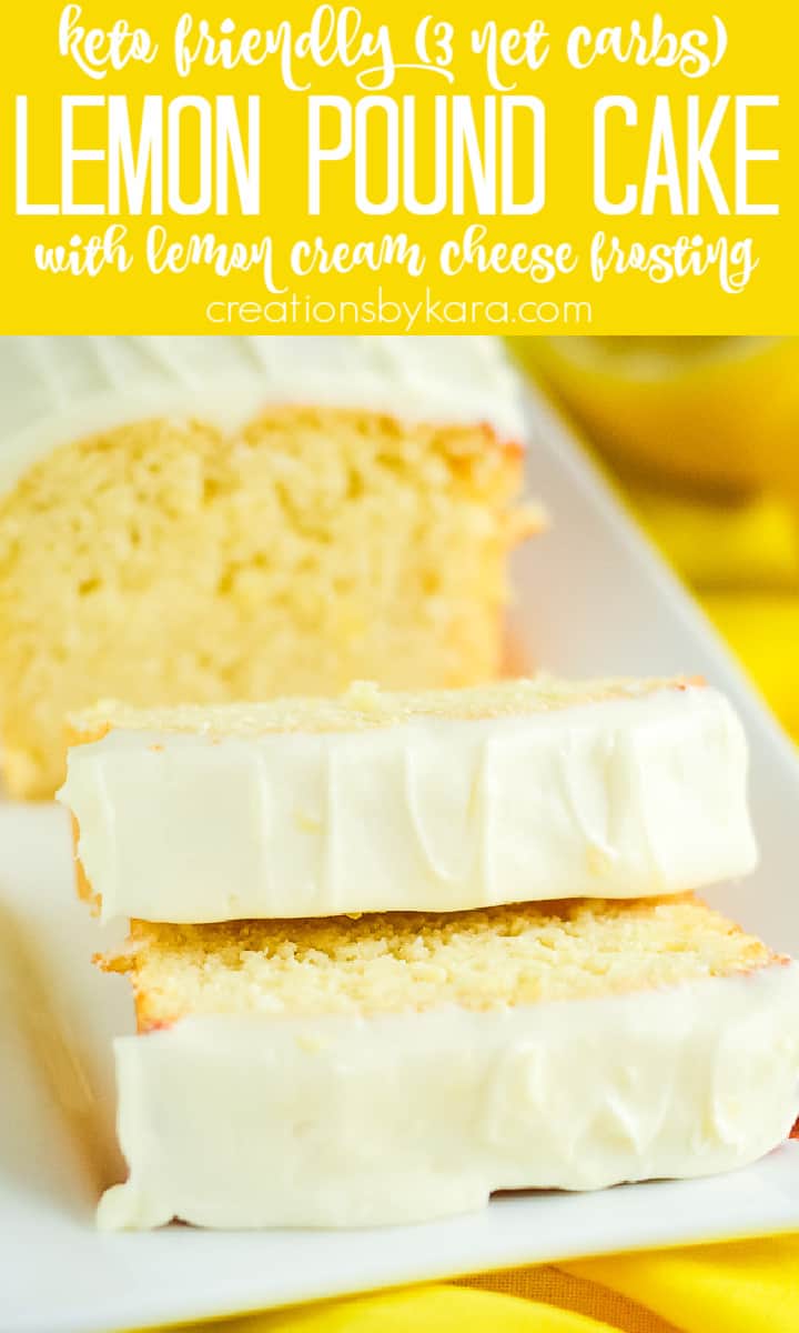 Keto Lemon Pound Cake with Cream Cheese Frosting - Creations by Kara