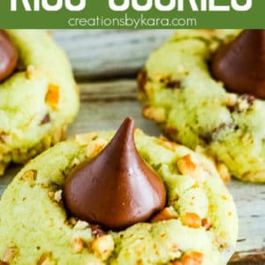 pistachio cookies with hershey kisses