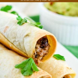 easy baked beef taquitos with cheese
