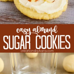 easy almond sugar cookies recipe collage