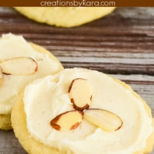 sugar cookies with almond extract and sliced almonds