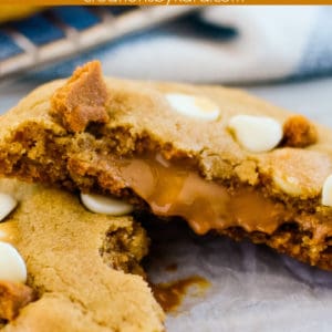 white chocolate biscoff cookie recipe collage