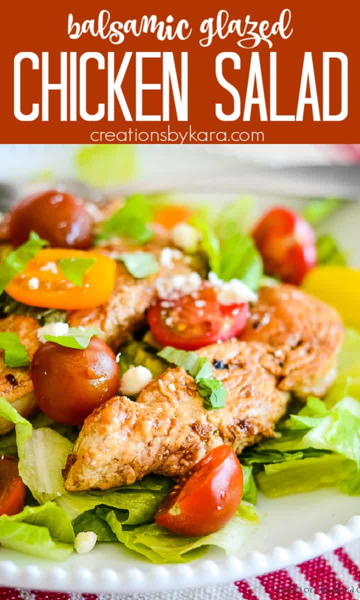 Balsamic Chicken Salad with Cherry Tomatoes {Recipe}