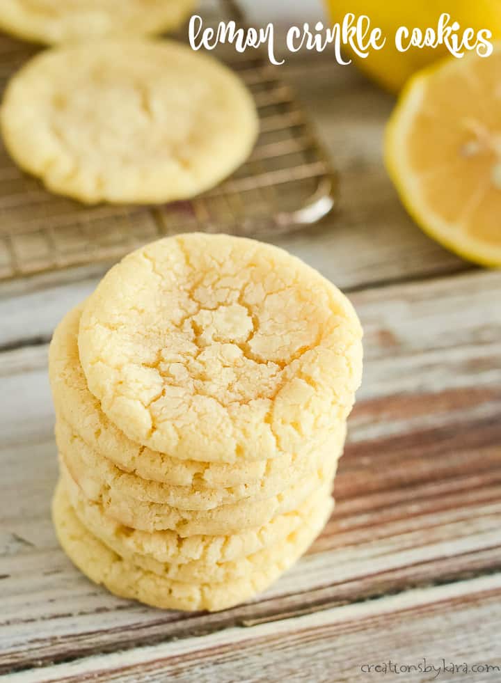 lemon crinkle cookies title photo