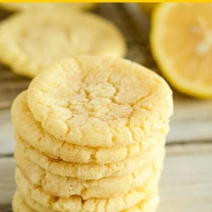 powdered lemon cookies recipe collage