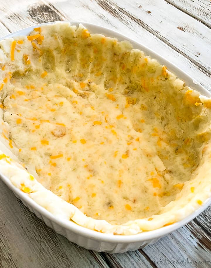 mashed potato shell for chicken casserole