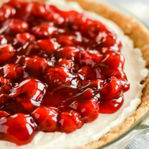 cherry cheesecake no bake pie