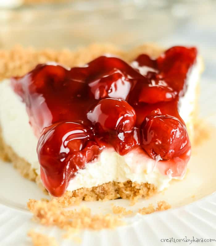 Creamiest No Bake Cherry Cheesecake - Creations by Kara