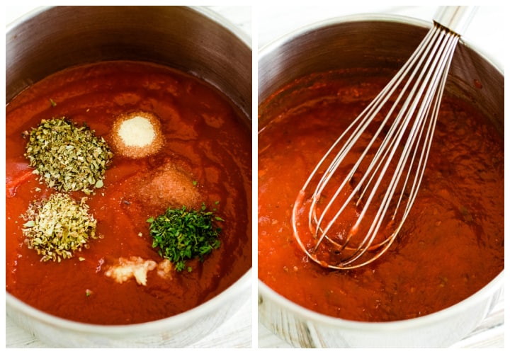 process shots - how to make pizza sauce