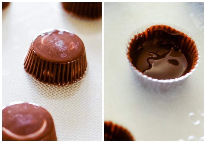 filling holes in chocolate shells