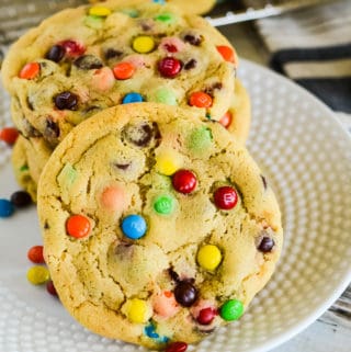 cookies with M&M's and chocolate chips