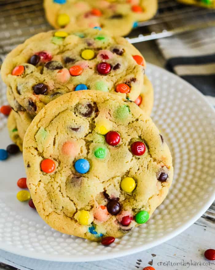 Chocolate Chip M&M Cookies Creations by Kara