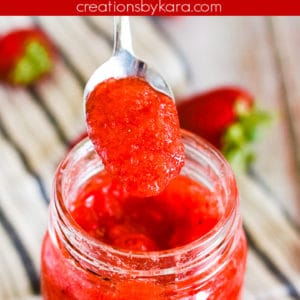 easy freezer strawberry jam recipe collage