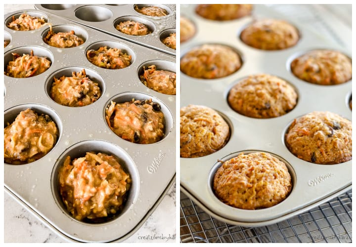 process shots - baking muffins