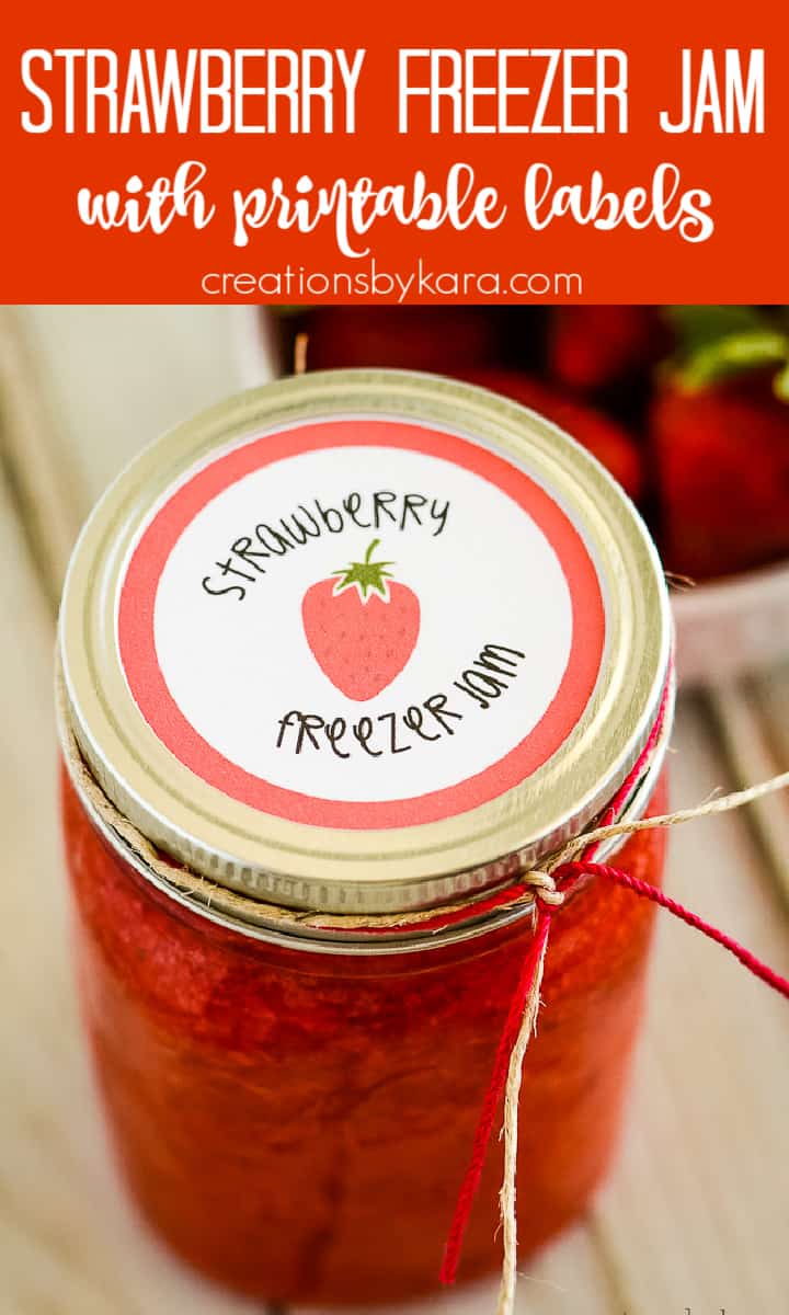 Strawberry Freezer Jam - Creations by Kara