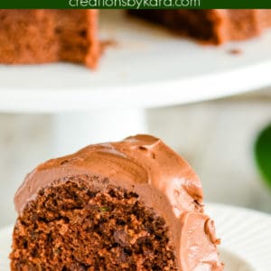 chocolate zucchini bundt cake recipe collage