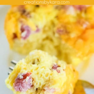 ham and cheese muffin tin eggs collage