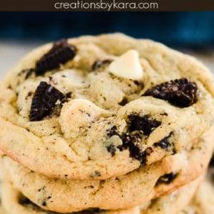 cookies and cream cookie recipe collage
