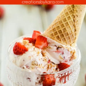 strawberry cheesecake ice cream collage