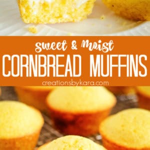 sweet cornbread muffins pinterest collage