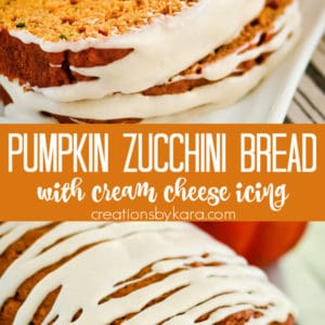 pumpkin zucchini bread recipe collage
