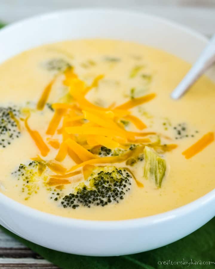 Keto Broccoli Cheese Soup Recipe Creations by Kara