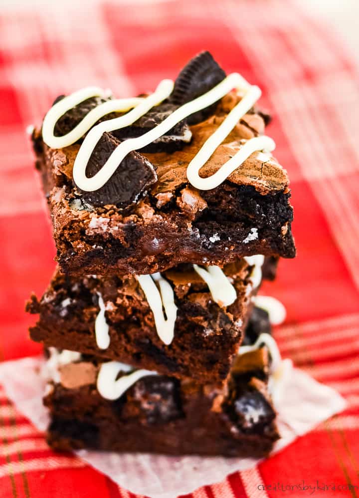 brownies with oreos and white chocolate