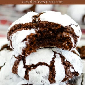 double chocolate crinkle cookies pinterest collage