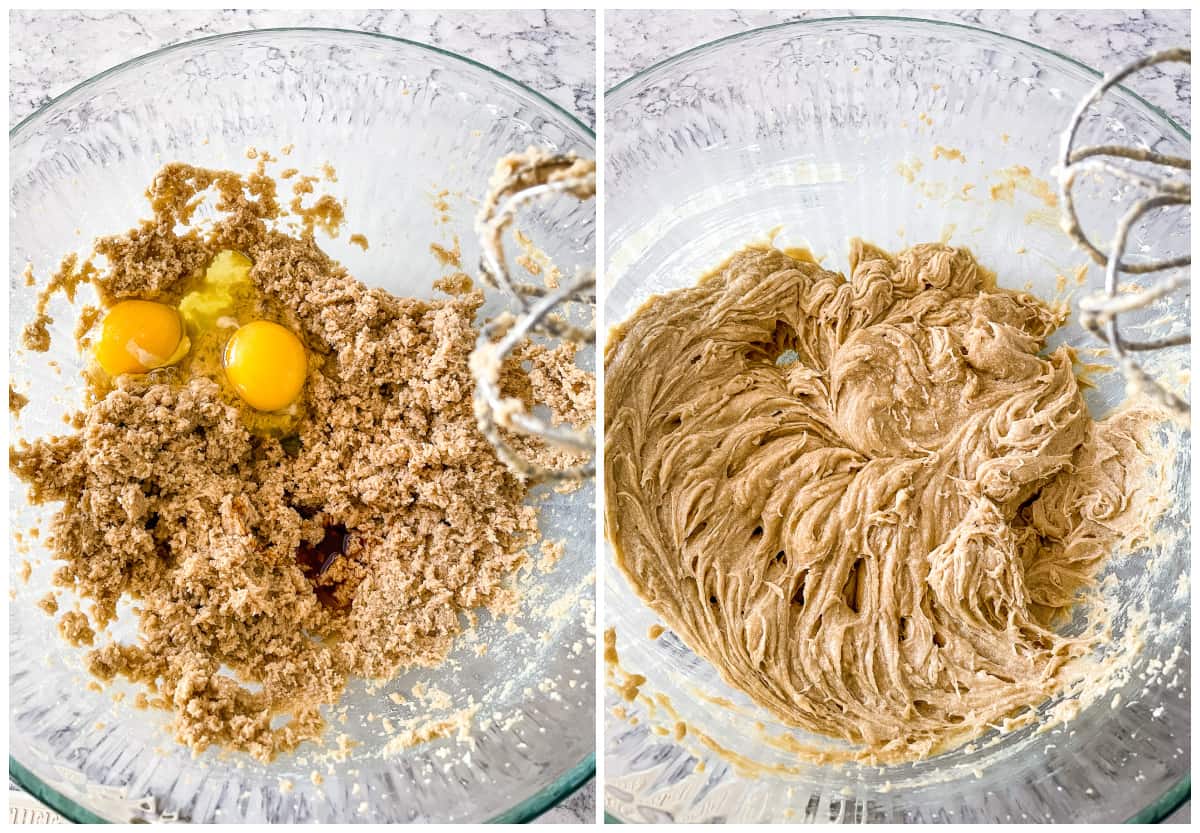 process shots - bowl of wet ingredients for cookies