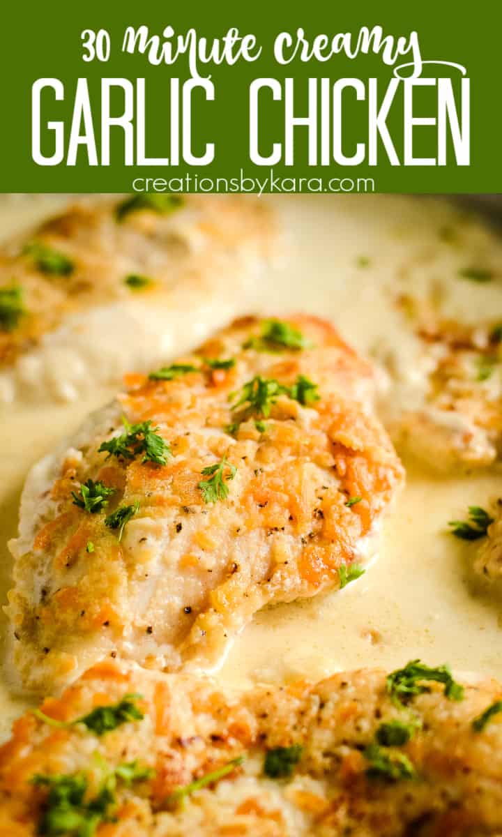 Creamy Garlic Chicken - Creations by Kara