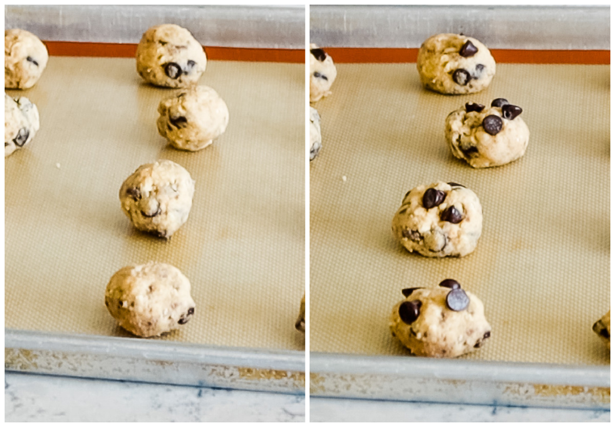 process shots - rolling rice crispy cookie dough balls