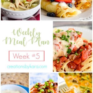 weekly menu plan collage #5