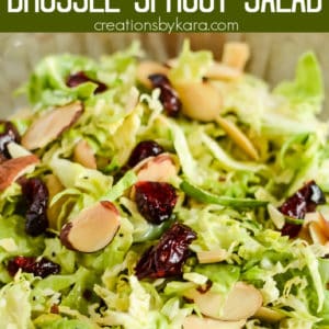 brussel sprout salad with craisins
